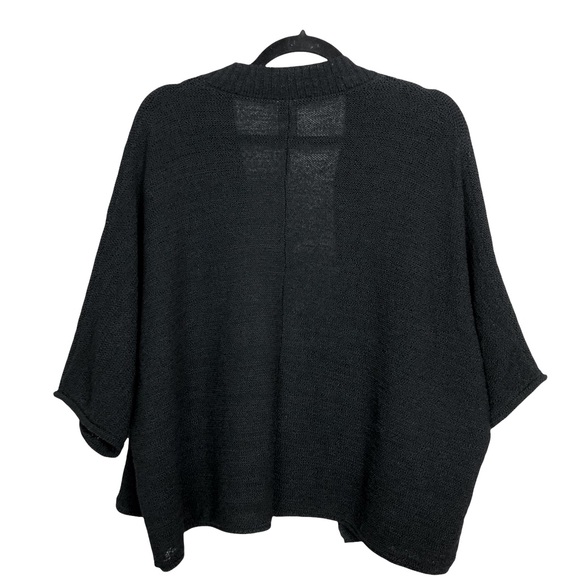 Akemi +Kin by Anthropology Women’s Black Open Front Knit Cardigan One Size - Picture 2 of 4